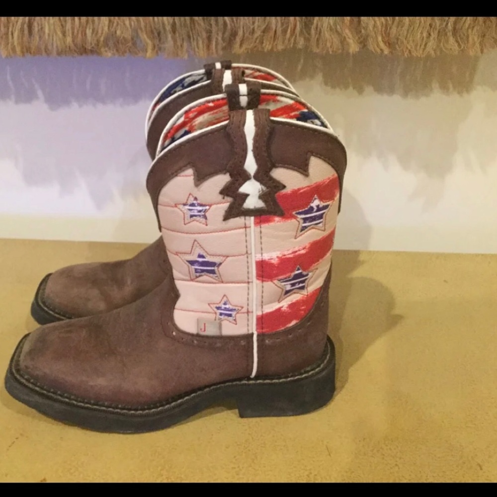 LNWOT Justin Patriotic Boots